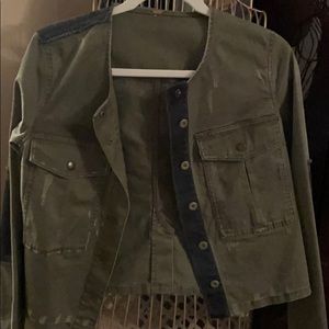 Free People Cargo Jacket - Olive Green - Like New